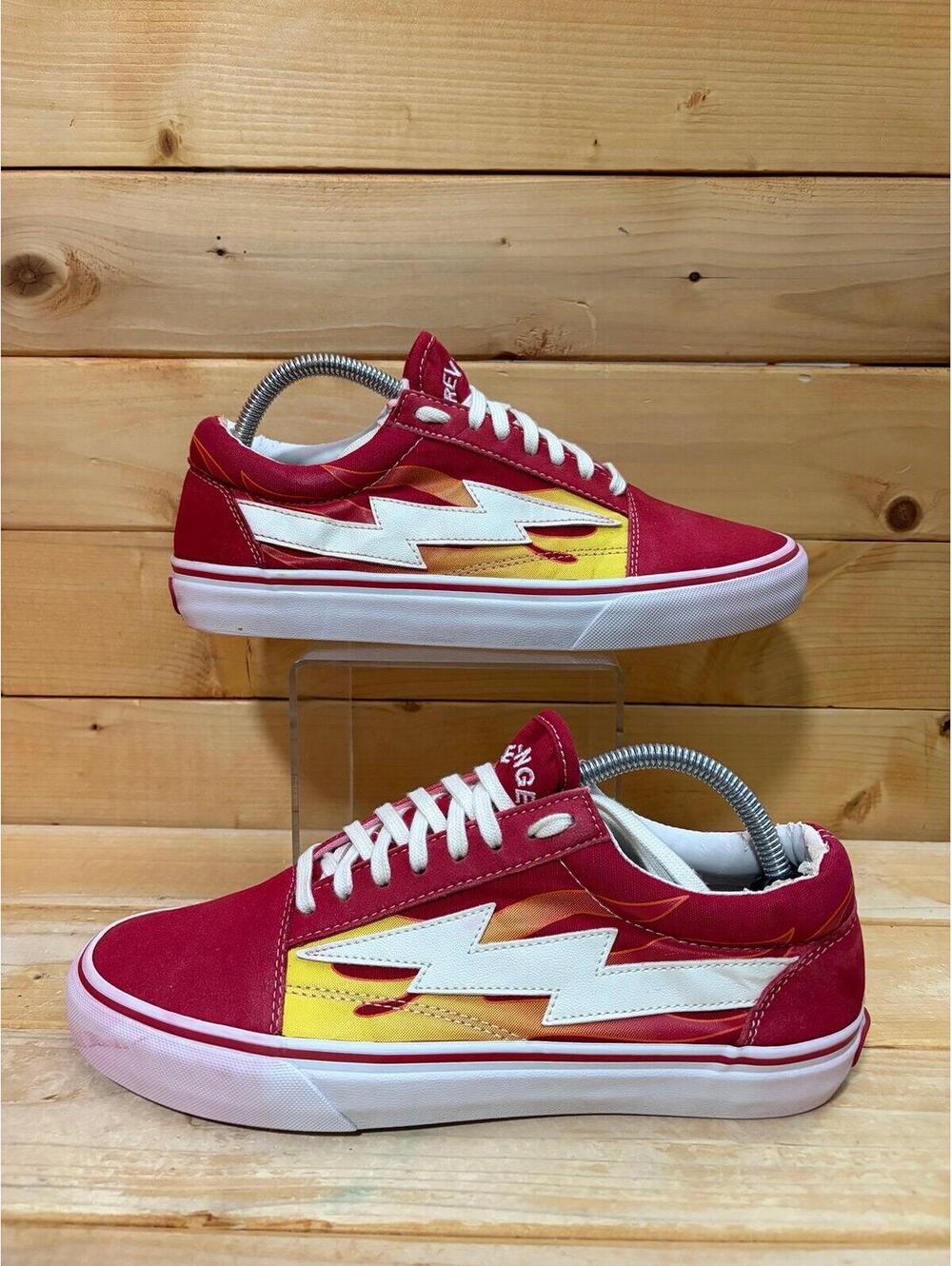 Revenge X storm red / fire vans style shoes - Mens size 9